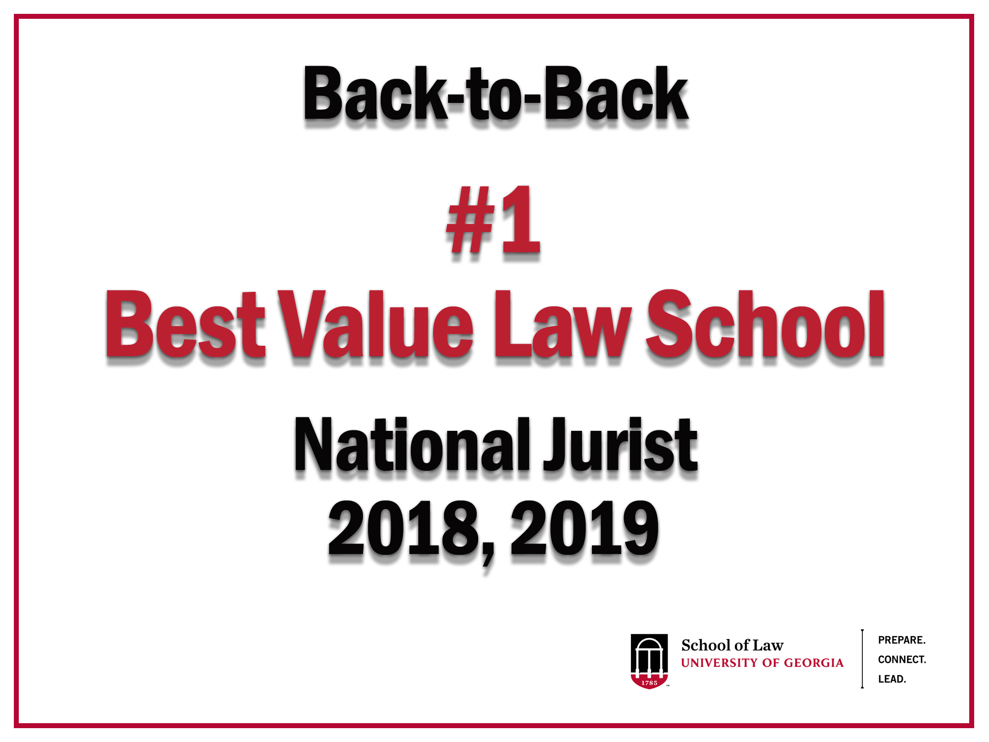 Back-to-Back Best Value in Legal Education