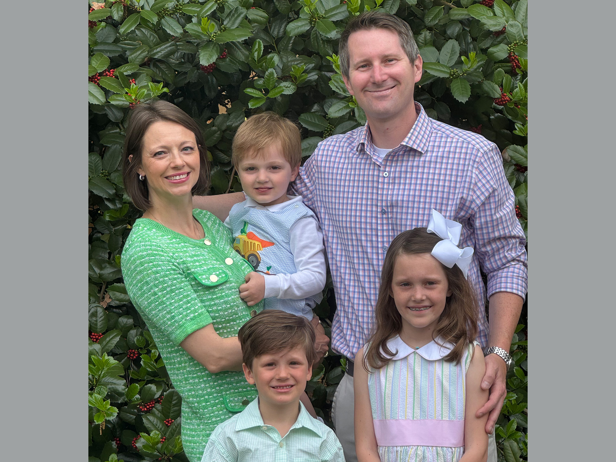 Tom and Rebecca Clarkson and their children