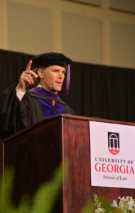 Chief Judge Stan Baker speaks to graduates at the 2025 commencement ceremony.