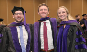 Patrick Johnson (left), Patrick Smith (center) and Allison Richards wait backstage for the proceedings to begin. Photo by Dennis McDaniel.